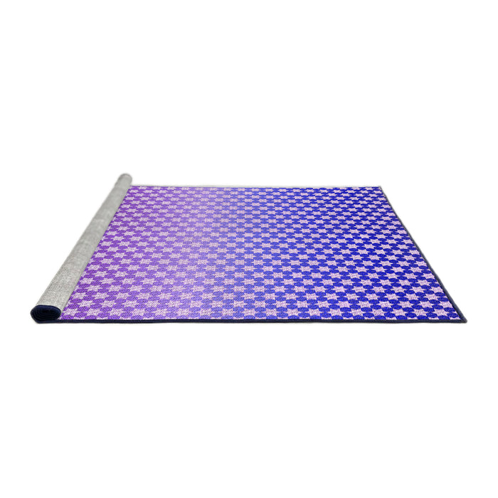 Sideview of Machine Washable Transitional Mauve Purple Rug, wshpat2284pur