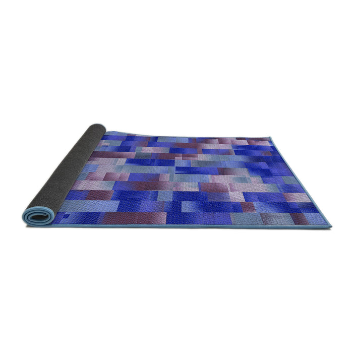 Thickness of Patterned Sky Blue Rug, pat2285blu