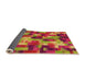 Thickness of Patterned Crimson Red Rug, pat2285org