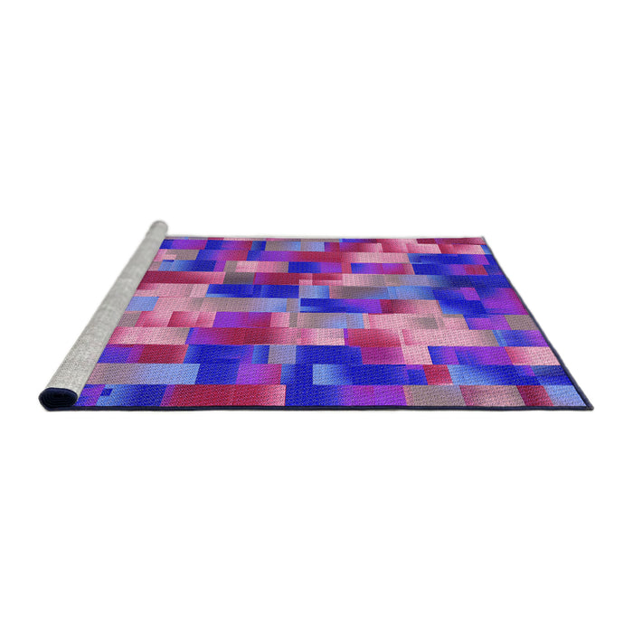 Sideview of Machine Washable Transitional Lilac Purple Rug, wshpat2285pur