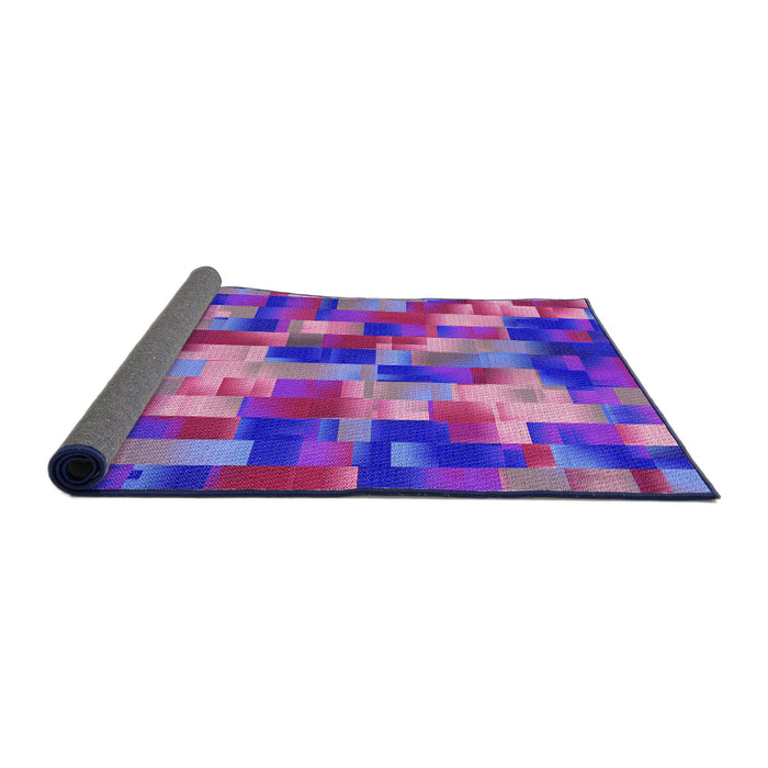 Thickness of Patterned Lilac Purple Rug, pat2285pur