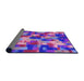 Thickness of Patterned Lilac Purple Rug, pat2285pur