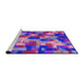 Sideview of Machine Washable Transitional Lilac Purple Rug, wshpat2285pur