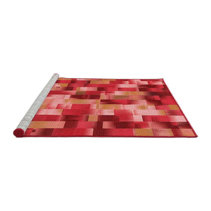 Sideview of Machine Washable Transitional Red Rug, wshpat2285rd
