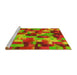 Sideview of Machine Washable Transitional Pistachio Green Rug, wshpat2285yw