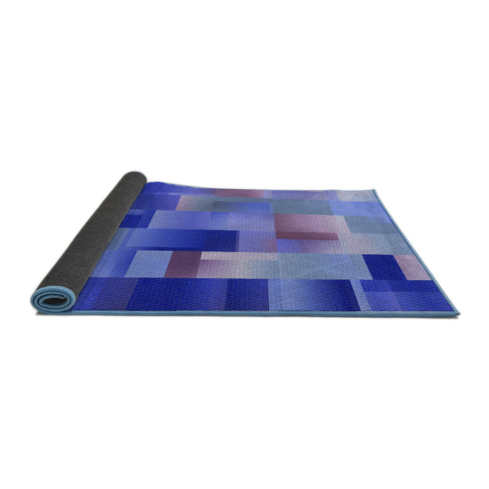 Thickness of Patterned Sky Blue Rug, pat2286blu