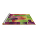 Sideview of Machine Washable Transitional Pistachio Green Rug, wshpat2286brn