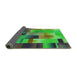 Thickness of Patterned Neon Green Rug, pat2286grn