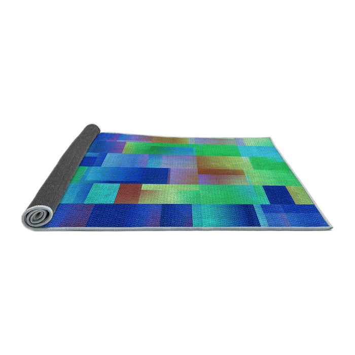 Thickness of Patterned Blue Rug, pat2286lblu