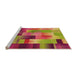 Sideview of Machine Washable Transitional Crimson Red Rug, wshpat2286org