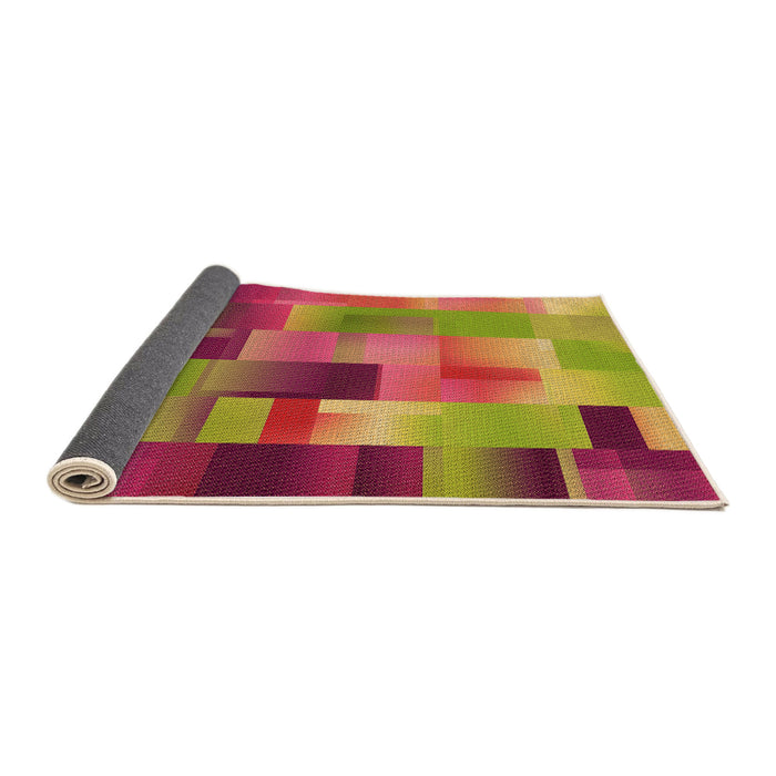 Thickness of Patterned Crimson Red Rug, pat2286org