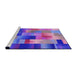 Sideview of Machine Washable Transitional Blue Violet Purple Rug, wshpat2286pur