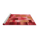 Sideview of Machine Washable Transitional Red Rug, wshpat2286rd