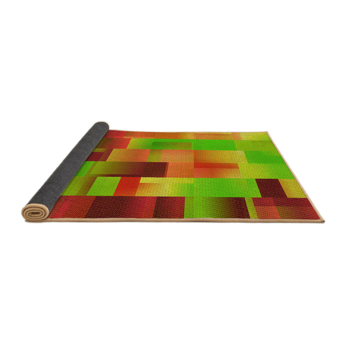 Thickness of Patterned Red Rug, pat2286yw