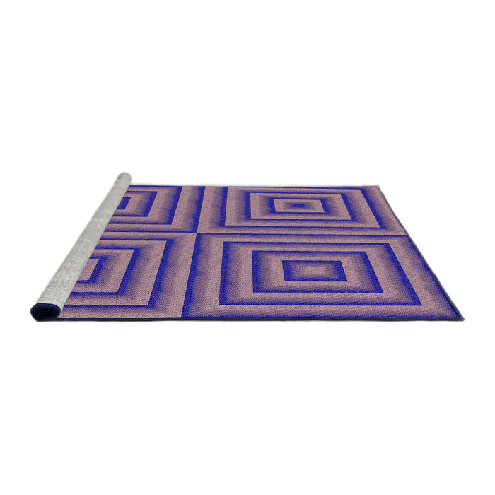 Sideview of Machine Washable Transitional Amethyst Purple Rug, wshpat2287pur