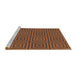 Sideview of Machine Washable Transitional Red Brown Rug, wshpat2288brn