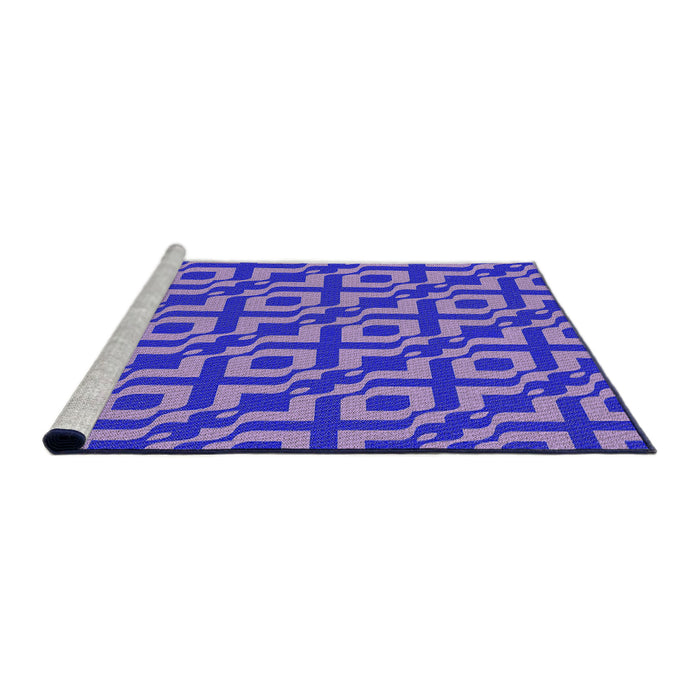 Sideview of Machine Washable Transitional Purple Mimosa Purple Rug, wshpat2289pur