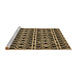 Sideview of Machine Washable Transitional Metallic Gold Rug, wshpat229brn