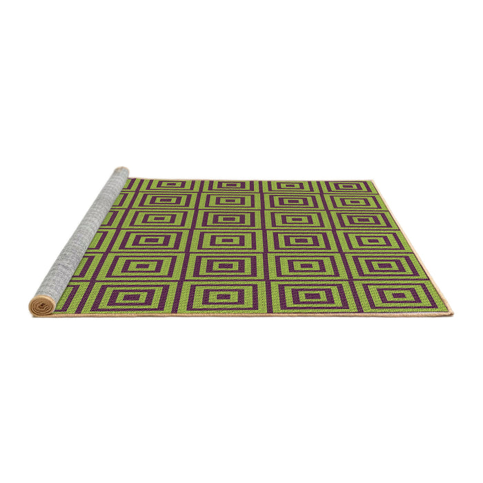 Sideview of Machine Washable Transitional Pistachio Green Rug, wshpat2290brn
