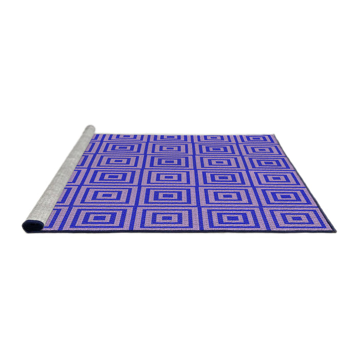 Sideview of Machine Washable Transitional Bright Lilac Purple Rug, wshpat2290pur