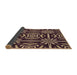 Thickness of Patterned Purple Lily Purple Rug, pat2291brn