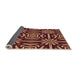 Thickness of Patterned Deep Red Rug, pat2291org