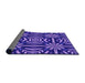 Thickness of Patterned Purple Mimosa Purple Rug, pat2291pur