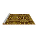 Sideview of Machine Washable Transitional Orange Gold Rug, wshpat2291yw