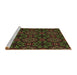 Sideview of Machine Washable Transitional Oak Brown Rug, wshpat2292brn