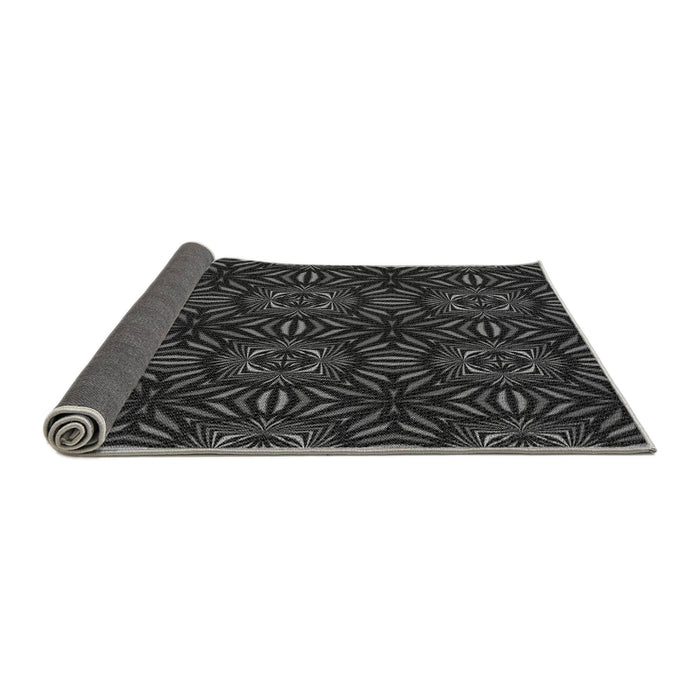 Thickness of Patterned Midnight Gray Rug, pat2292gry