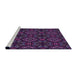 Sideview of Machine Washable Transitional Dark Purple Rug, wshpat2292pur