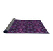 Thickness of Patterned Dark Purple Rug, pat2292pur