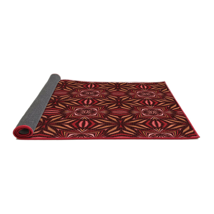 Thickness of Patterned Red Rug, pat2292rd