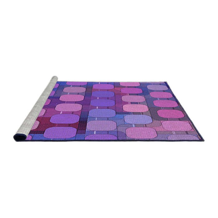 Sideview of Machine Washable Transitional Purple Rug, wshpat2293pur