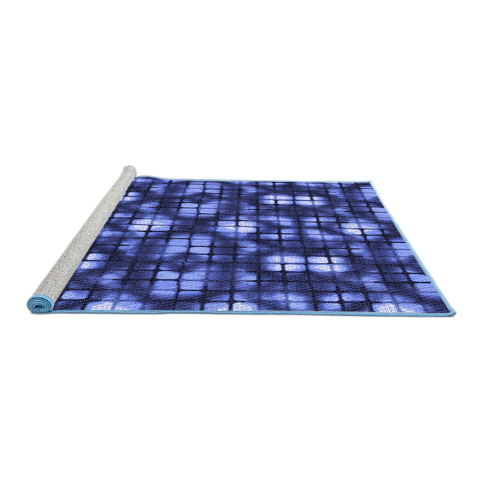 Sideview of Machine Washable Transitional Light Slate Blue Rug, wshpat2294blu