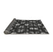 Thickness of Patterned Charcoal Black Rug, pat2294gry