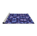 Sideview of Machine Washable Transitional Light Slate Blue Rug, wshpat2294pur