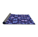 Thickness of Patterned Light Slate Blue Rug, pat2294pur