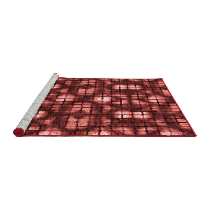 Sideview of Machine Washable Transitional Orange Rug, wshpat2294rd