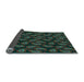 Thickness of Patterned Sea Green Rug, pat2295lblu