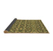 Thickness of Patterned Antique Bronze Green Rug, pat2297brn