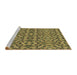 Sideview of Machine Washable Transitional Antique Bronze Green Rug, wshpat2297brn