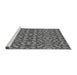 Sideview of Machine Washable Transitional Dark Gray Rug, wshpat2297gry