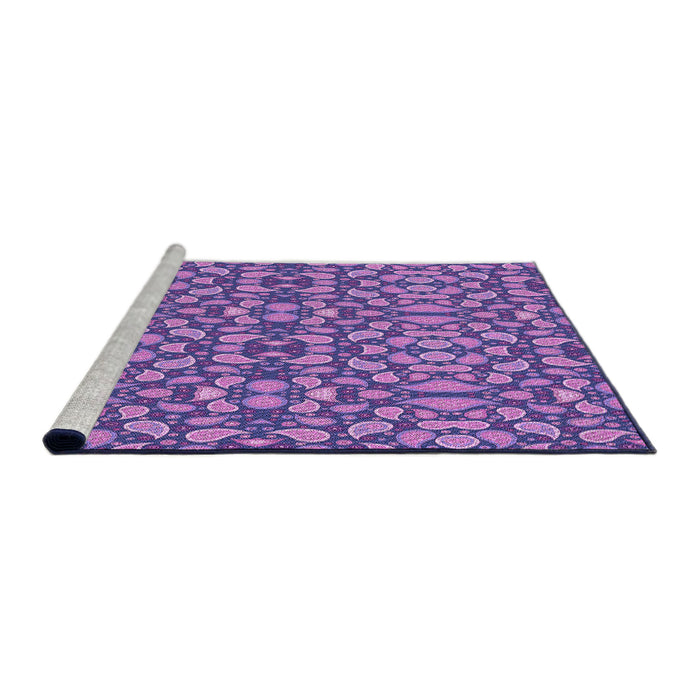 Sideview of Machine Washable Transitional Purple Rug, wshpat2297pur