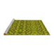 Sideview of Machine Washable Transitional Golden Brown Yellow Rug, wshpat2297yw