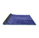 Thickness of Patterned Light Slate Blue Rug, pat2298blu