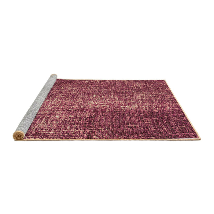 Sideview of Machine Washable Transitional Red Rug, wshpat2298brn
