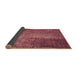 Thickness of Patterned Red Rug, pat2298brn