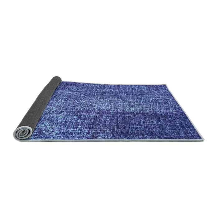 Thickness of Patterned Sky Blue Rug, pat2298lblu