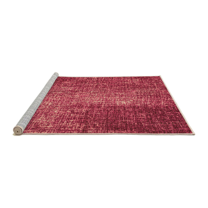 Sideview of Machine Washable Transitional Crimson Red Rug, wshpat2298org